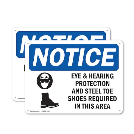 Signmission 10 in Height, 14 in Width, Aluminum, Rectangle OS-2PACK-NS-A-1014-L-12297